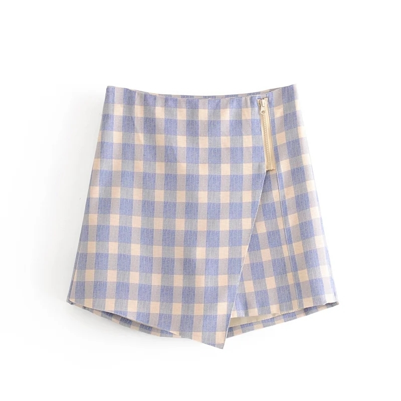 vintage women elegant plaid shorts summer fashion ladies stylish casual female streetwear girls chic 210430
