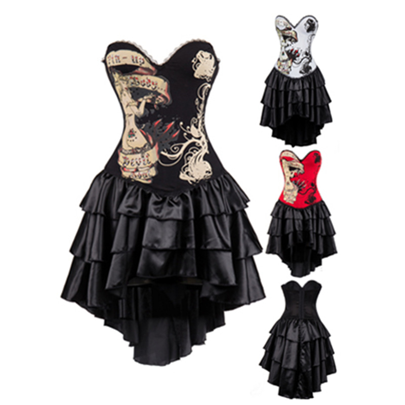Woman Bustiers New Arrival Women Steampunk Corsets Dress Vintage Bustier Top Gothic Overbust Corset Dress Waist Corset Sexy Lace Waist Train, As shown
Woman Bustiers New Arrival Women Steampunk Corsets Dress Vintage Bustier Top Gothic Overbust Corset Dress Waist Corset Sexy Lace Waist Train, As shown