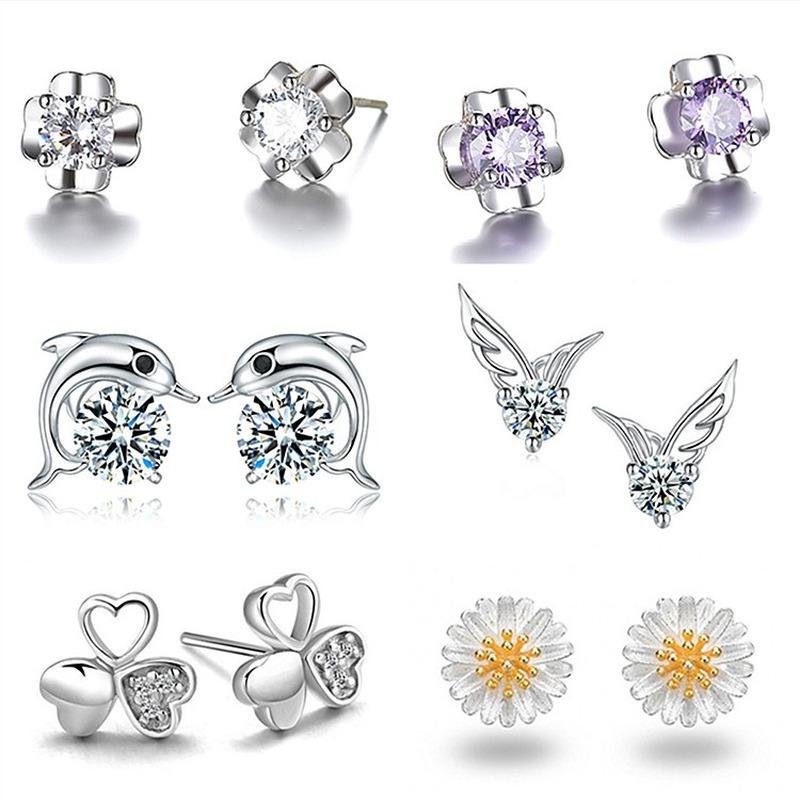 Stud Luxury Earrings Crown Dolphin Zircon Hypoallergenic Small Hoop Earings For Women Fashion Jewellery, Golden;silver
Stud Luxury Earrings Crown Dolphin Zircon Hypoallergenic Small Hoop Earings For Women Fashion Jewellery, Golden;silver