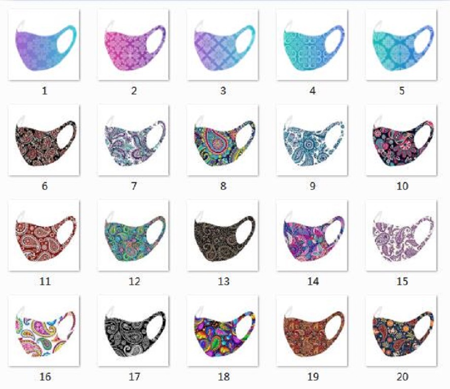 adult face mask ice silk masks 3D printing cashew Snowflake dustproof washable facemask soft earhoop
adult face mask ice silk masks 3D printing cashew Snowflake dustproof washable facemask soft earhoop