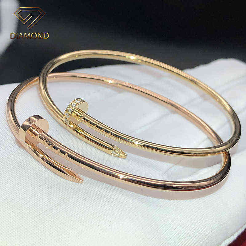 high quality 18K nail Bracelet female rose color gold hollow elastic thin head and tail diamond jewelry band certificate
high quality 18K nail Bracelet female rose color gold hollow elastic thin head and tail diamond jewelry band certificate