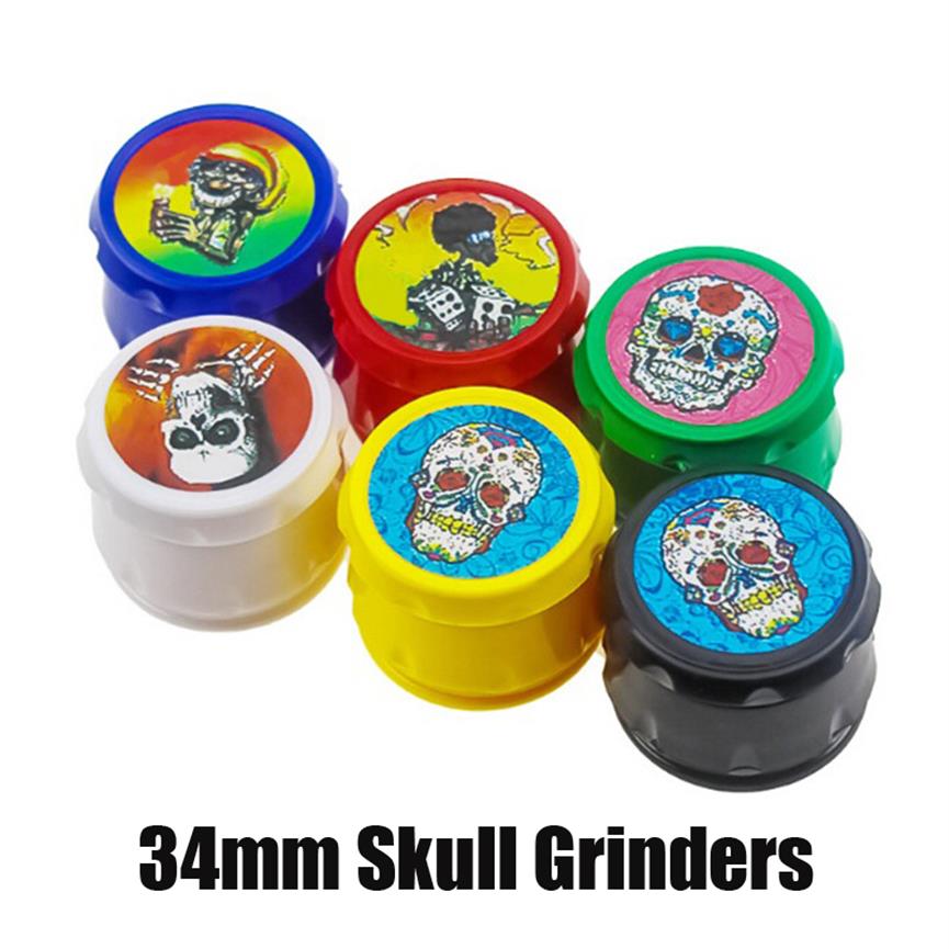 Drum Style Plastic Grinder E Cigarette Smoking Accessories Skull Design Tobacco Crusher 3 Parts 34mm Diameter Hand Muler for Herb Dry DHL128
Drum Style Plastic Grinder E Cigarette Smoking Accessories Skull Design Tobacco Crusher 3 Parts 34mm Diameter Hand Muler for Herb Dry DHL128