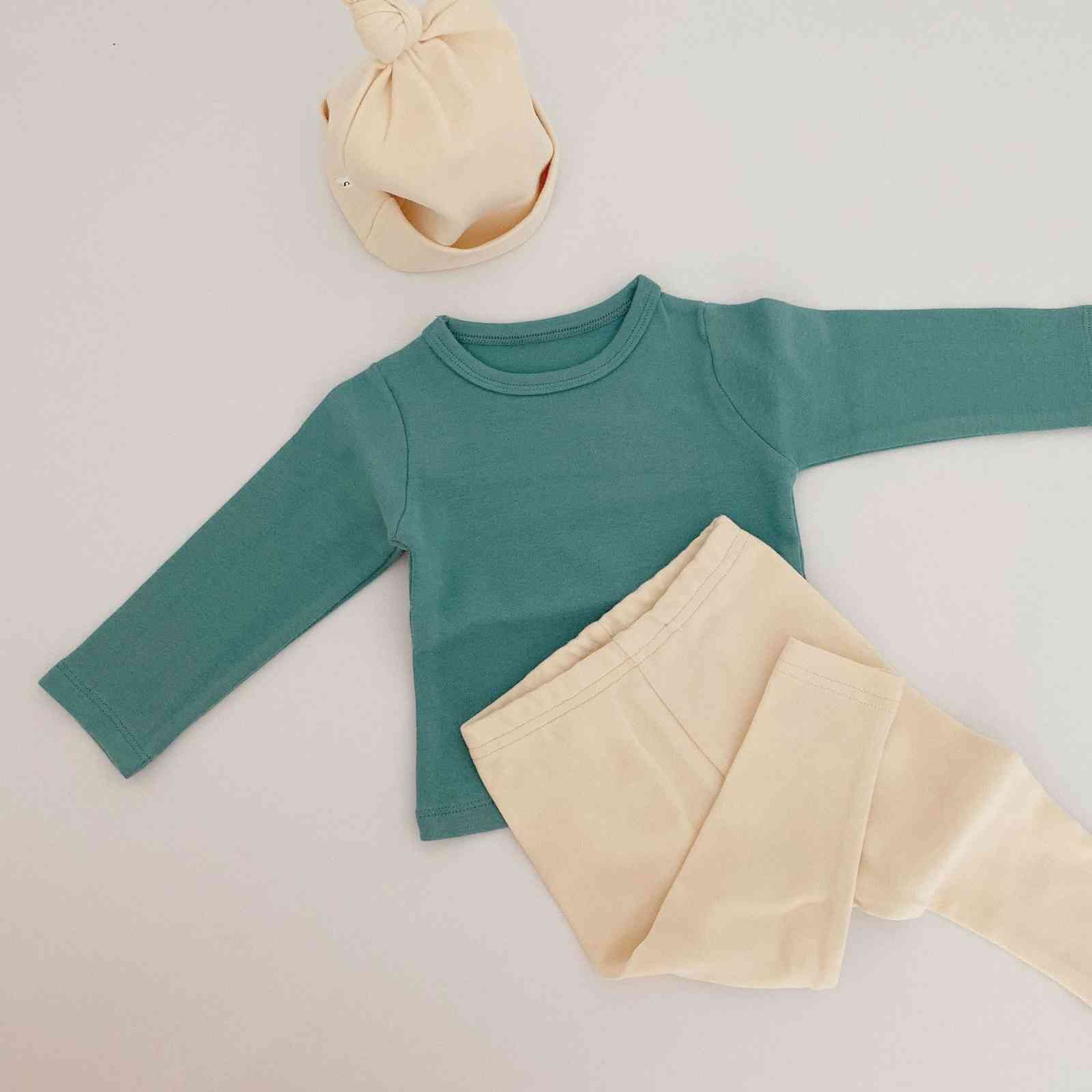 Spring Autumn baby girls pure cotton 3pcs sets infant kids long sleeve bodysuit or T shirt pants and hat boys clothes set 210508