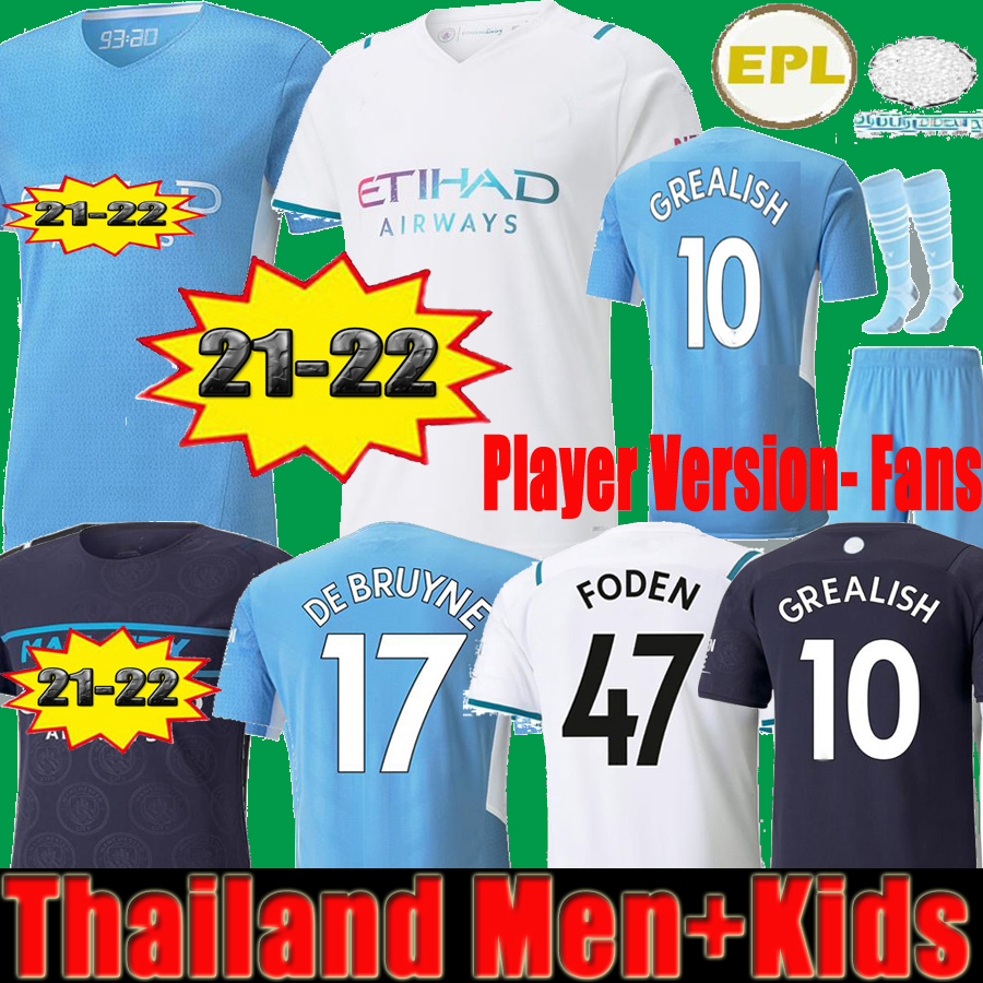 Top thailand quality Manchester soccer jerseys 21 22 MAN GREALISH CITY STERLING FERRAN DE BRUYNE FODEN 2021 2022 football shirts men + kids kit sets uniform JESUS RUBEN, Kids home 21 22
Top thailand quality Manchester soccer jerseys 21 22 MAN GREALISH CITY STERLING FERRAN DE BRUYNE FODEN 2021 2022 football shirts men + kids kit sets uniform JESUS RUBEN, Kids home 21 22
