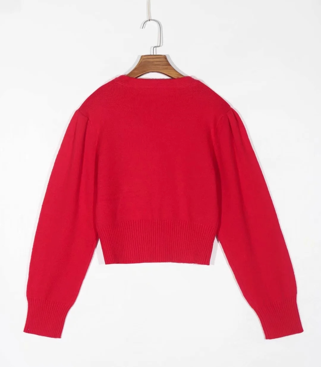 red Cardigans Sweater women Knitted Female Casual V-neck s pull femme korean winter clothes 210521
