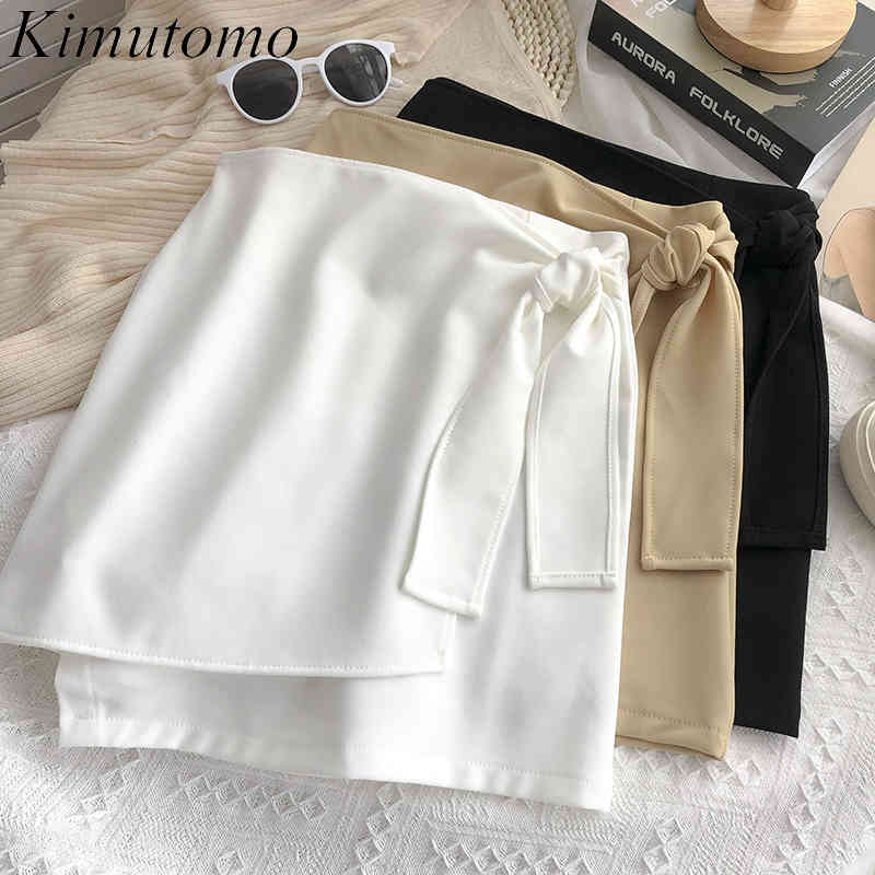 Kimutomo Chic Lace Up Skirt Summer Korean Elegant Retro High Waist Irregular Office Lady Solid Slim Mini Skirt Fashion 210521, White
Kimutomo Chic Lace Up Skirt Summer Korean Elegant Retro High Waist Irregular Office Lady Solid Slim Mini Skirt Fashion 210521, White