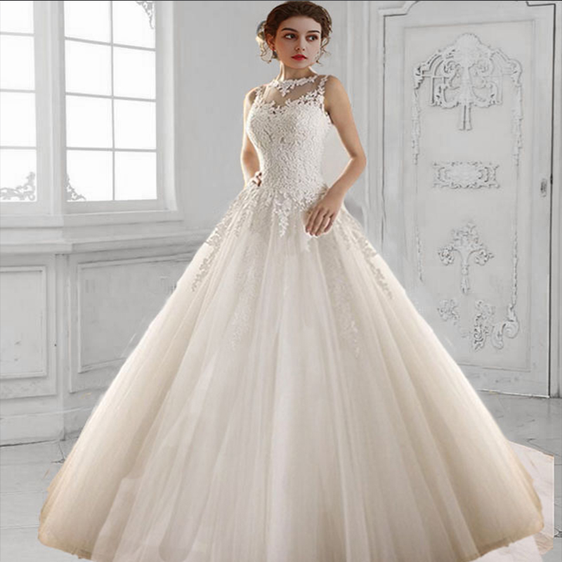 ZJ9036 2021 lace White Ivory A-Line Wedding Dresses for bride Dress gown Vintage plus size Customer made Backless