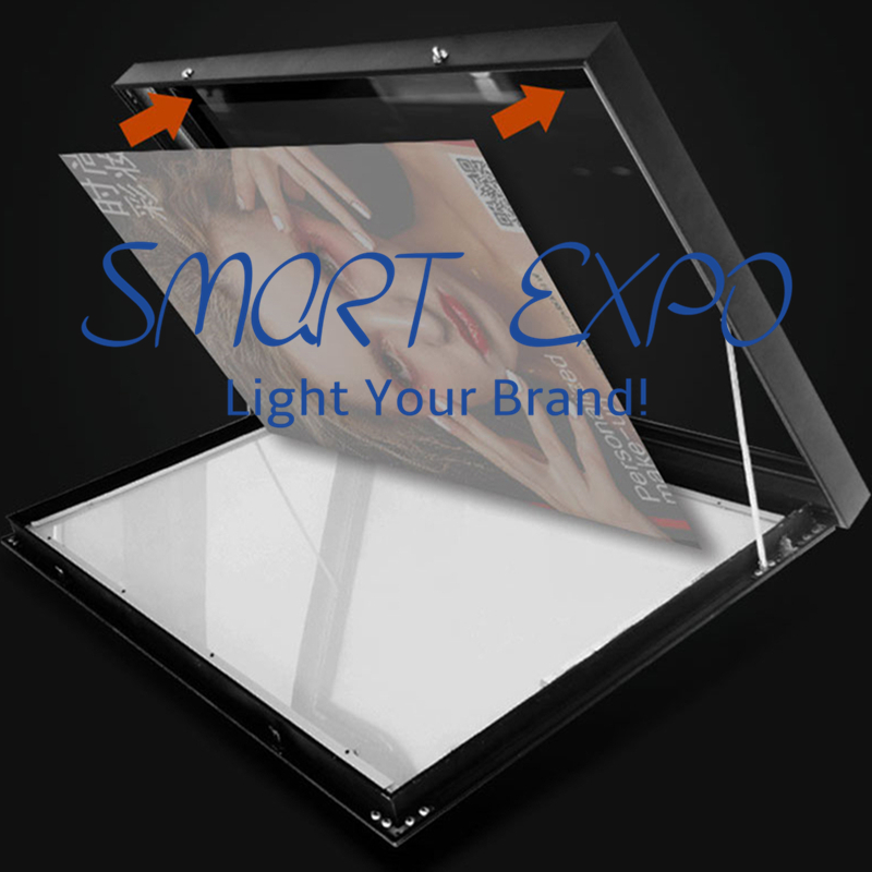 Restaurant Outdoor LED Sign Box Advertising Display Poster Billboard with Exquisite Waterproof Aluminum Frame and Wood Case Packing (60*80cm)
