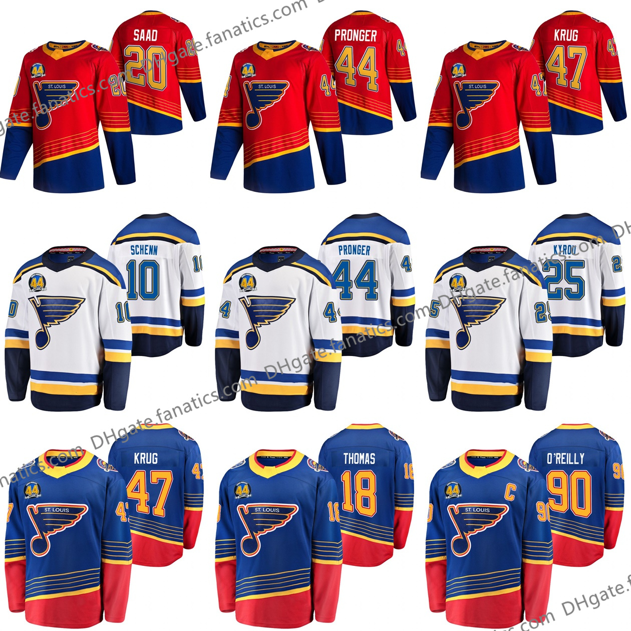 Ryan O'reilly St. Louis Blues 44 Chris Pronger Jersey Tyler Bozak Brayden Schenn Oskar Sundqvist Robert Thomas Kyle Clifford Erik Foley Perron Kyrou Pavel Buchnevich, Mens as photo
Ryan O'reilly St. Louis Blues 44 Chris Pronger Jersey Tyler Bozak Brayden Schenn Oskar Sundqvist Robert Thomas Kyle Clifford Erik Foley Perron Kyrou Pavel Buchnevich, Mens as photo
