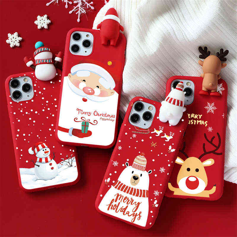 Cartoon Case For iPhone 12 13 11 Pro Mini XS Max XR X 7 8 10 6 6S Plus SE 2 Soft TPU 3D Christmas Doll Deer Phone Cover Funda Y1028
Cartoon Case For iPhone 12 13 11 Pro Mini XS Max XR X 7 8 10 6 6S Plus SE 2 Soft TPU 3D Christmas Doll Deer Phone Cover Funda Y1028