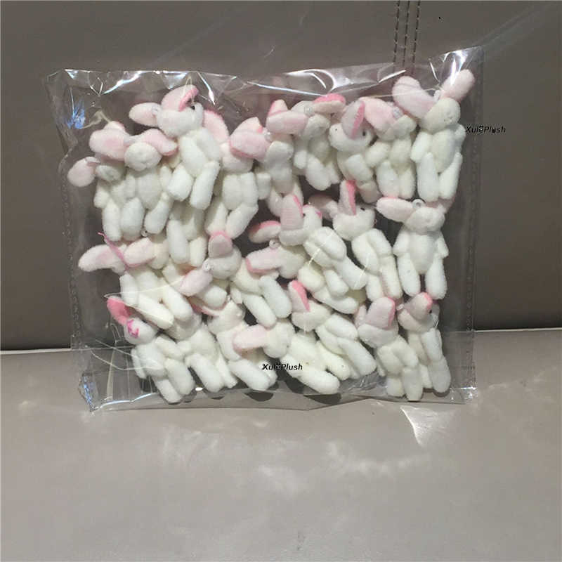 24PCS Little 4.5CM Rabbit Toy , Accessories Soft Plush Stuffed TOY DOLL 210728