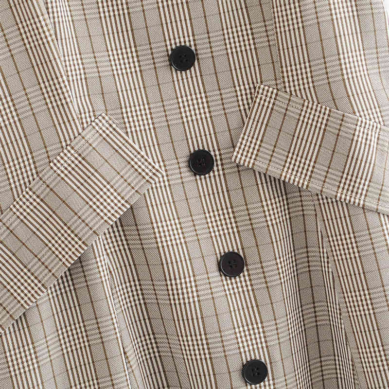 beauty Fashion Elegant Check Strapless Mini Dress Spring Autumn Office Lady Casual Short Woman 210514