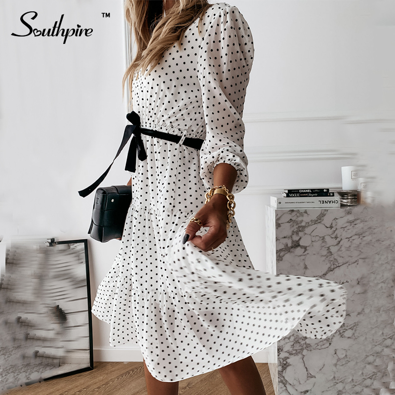 2021southpire simple o-neck white polka dot party dress women long sleeve casual daily dress bohemian style chiffon vestidos clothes, Black;gray
2021southpire simple o-neck white polka dot party dress women long sleeve casual daily dress bohemian style chiffon vestidos clothes, Black;gray