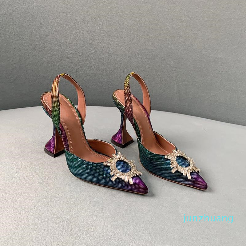 Designer- Women Luxury Dress Shoes Sunflower Crystal Buckle Drill 9.5cm Heels Pointed Sandals Gradient Color Runway Shoe, Camouflage
Designer- Women Luxury Dress Shoes Sunflower Crystal Buckle Drill 9.5cm Heels Pointed Sandals Gradient Color Runway Shoe, Camouflage