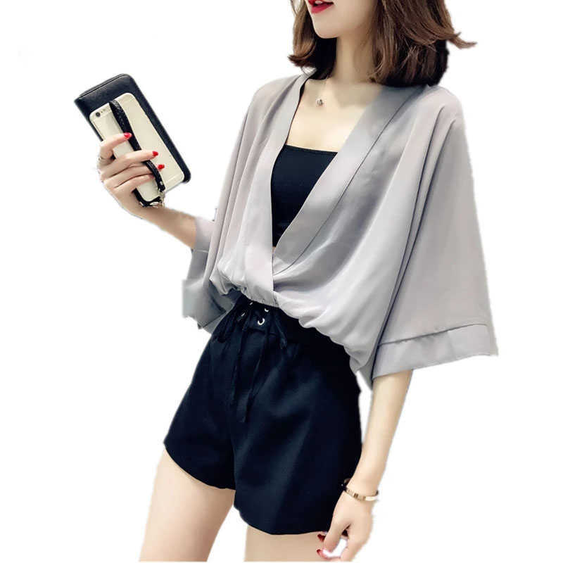 Include Slip Women Shirt Blouse Deep V Neck Collar Solid Lady Chiffon Top OL Office Style Chemise Femme DF2479 210609, Blue
Include Slip Women Shirt Blouse Deep V Neck Collar Solid Lady Chiffon Top OL Office Style Chemise Femme DF2479 210609, Blue
