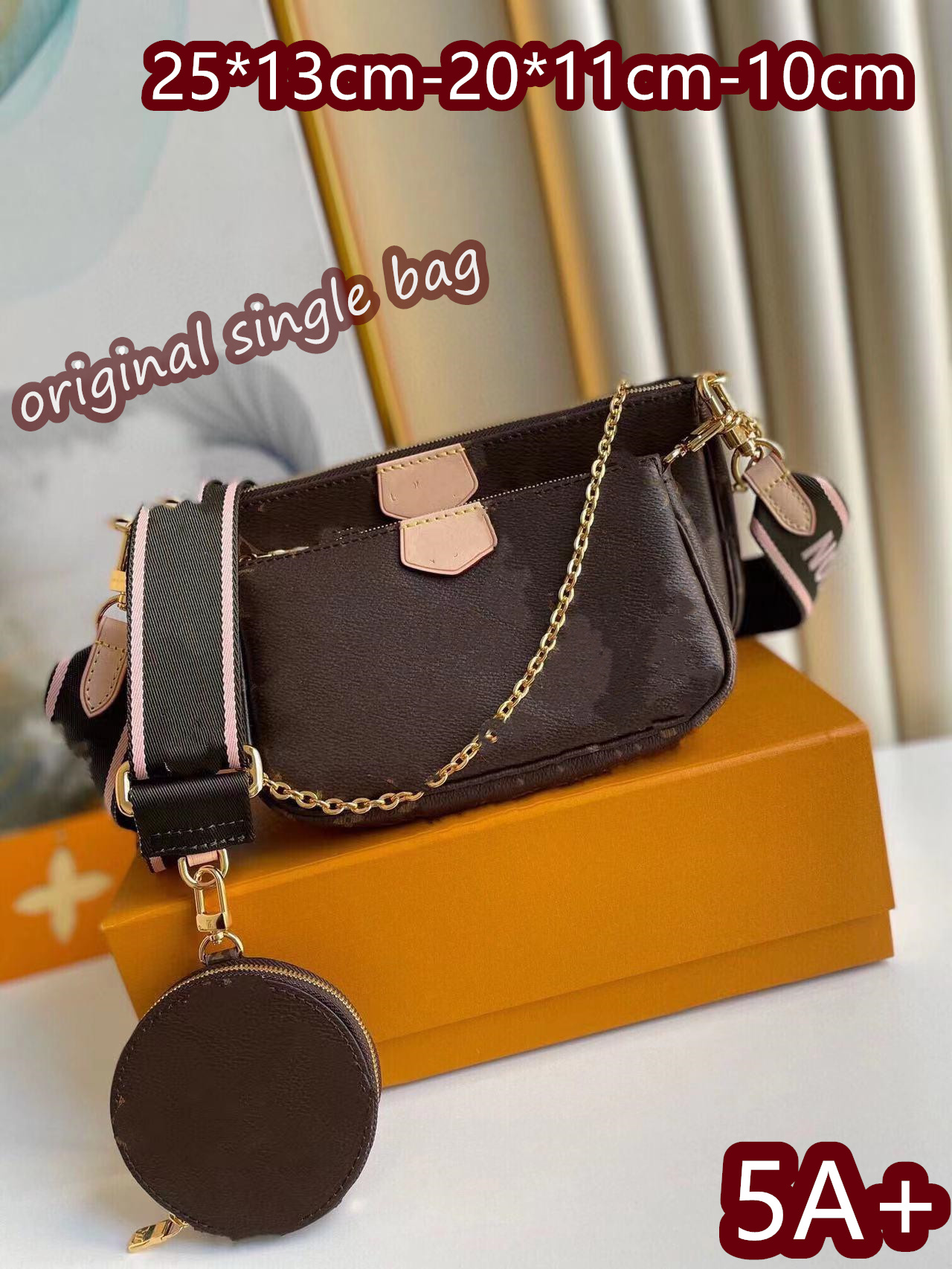 1v bag Fashion designer leather women's Top quality handbag Soft Great cover hot shoulder purse popular Size: large bag 25*13cm small 20*11cm round cake 10cm, As shown
1v bag Fashion designer leather women's Top quality handbag Soft Great cover hot shoulder purse popular Size: large bag 25*13cm small 20*11cm round cake 10cm, As shown
