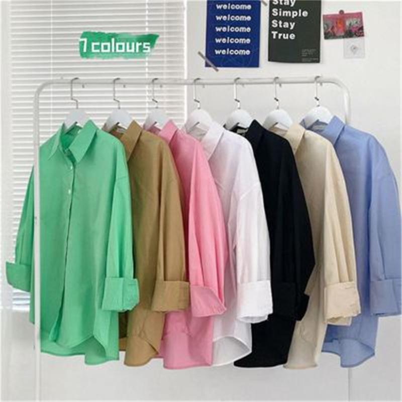 Women's Blouses & Shirts Green Womens Tops Button Up Plus Size Oversize Blouse Office Lady 2022 Long Sleeve White Pink Black Vintage ZY5632
Women's Blouses & Shirts Green Womens Tops Button Up Plus Size Oversize Blouse Office Lady 2022 Long Sleeve White Pink Black Vintage ZY5632