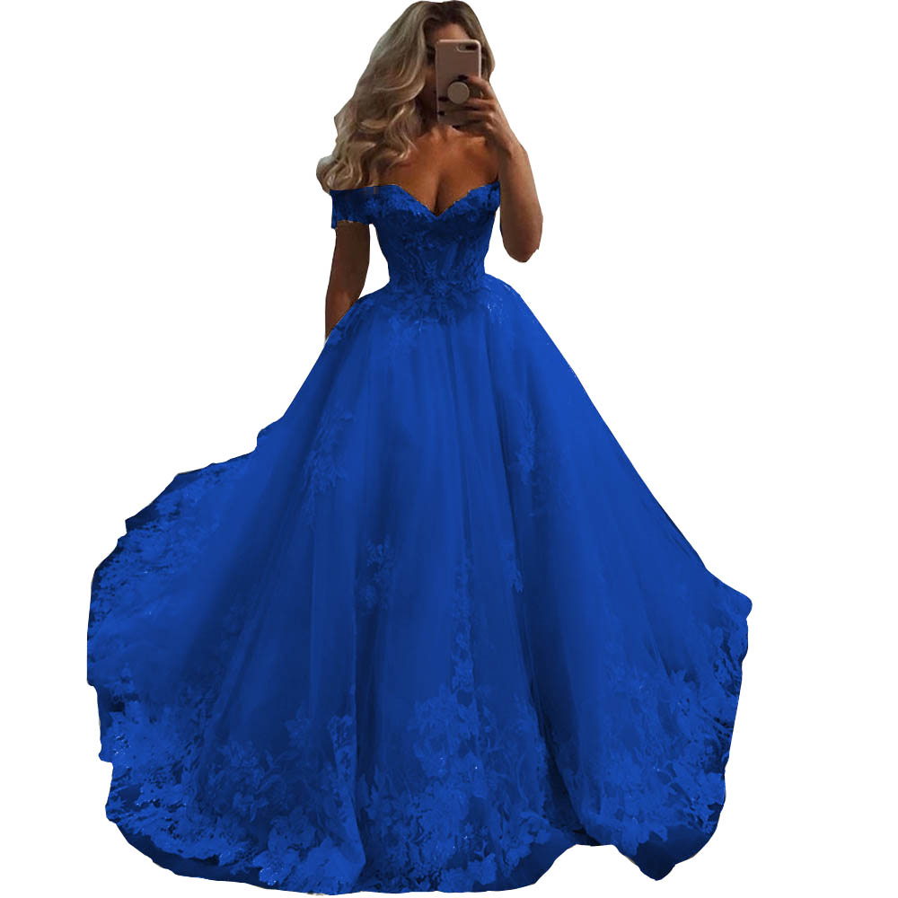 2022 Princess Floral Lace Wedding Dress Empire Waist Off The Shoulder Applique Tulle Corste Back Plus Size Bridal Dresses Women Country
