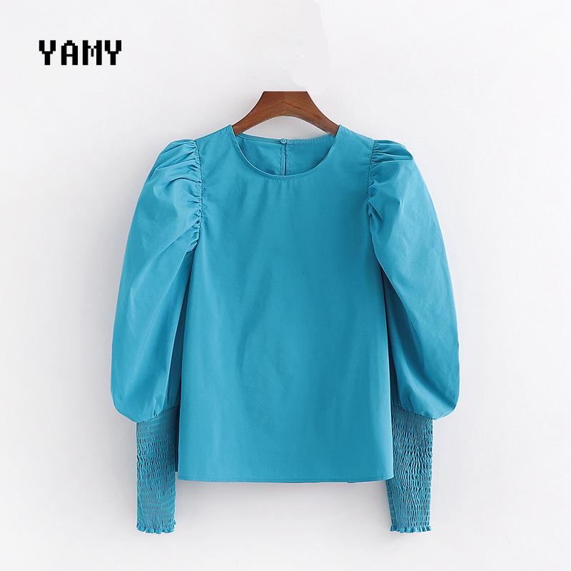 Women' Blouses & Shirts Womens Turquoise Shirt Full Sleeve Tops And Blouse Long Puff Casual Zoravicky Summer
Women' Blouses & Shirts Womens Turquoise Shirt Full Sleeve Tops And Blouse Long Puff Casual Zoravicky Summer