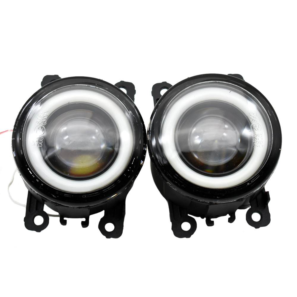 2x Car LED Bulb Front Fog Light Angel Eye DRL Daytime Running 12V For Mitsubishi Triton ML MN 2006-2015
