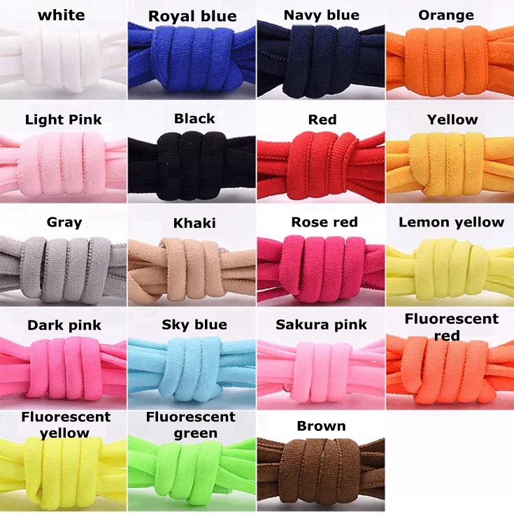 10PIC Flat Elastic Locking Shoelace No Tie Shoelaces Special Creative Kids Adult Unisex Sneakers Shoes Laces strings