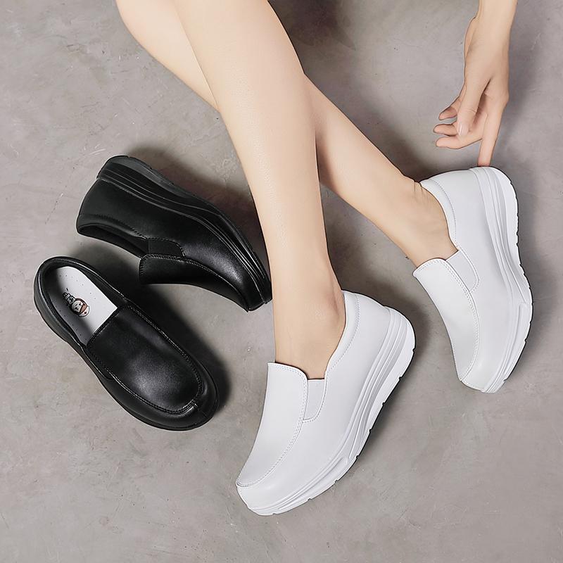 Dress Shoes Womens Walking Loafers Wedges Slip-on Shake Thick Bottom Comfortable Work White
Dress Shoes Womens Walking Loafers Wedges Slip-on Shake Thick Bottom Comfortable Work White