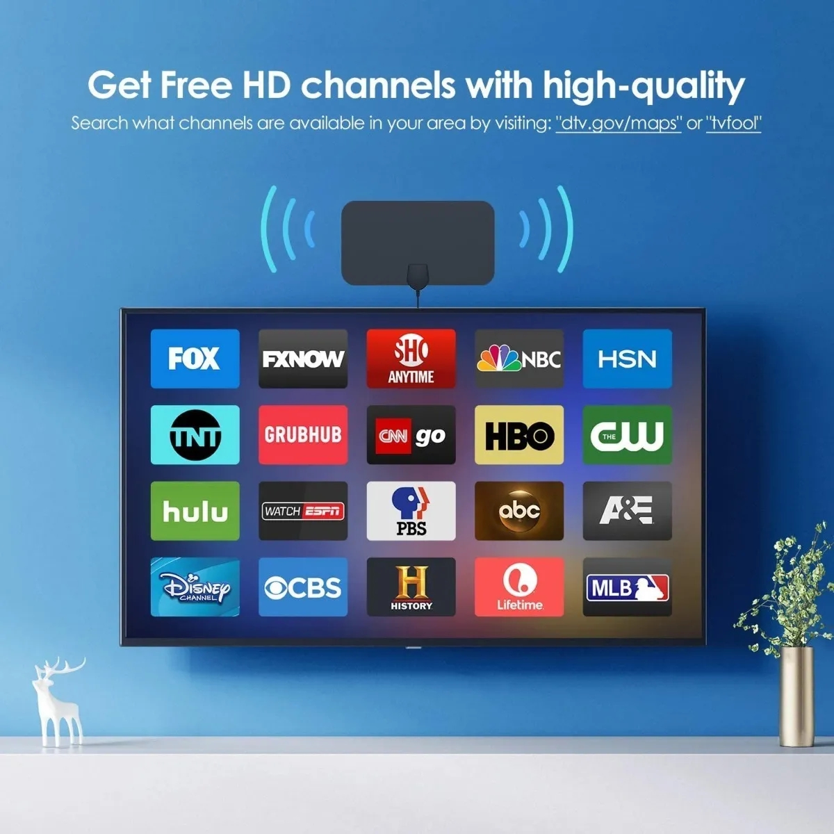 Mini Flat Indoor HD Signal Amplifier Digital TV Antenna HDTV Digitals 50 Miles Range Skywire VHF UHF
Mini Flat Indoor HD Signal Amplifier Digital TV Antenna HDTV Digitals 50 Miles Range Skywire VHF UHF