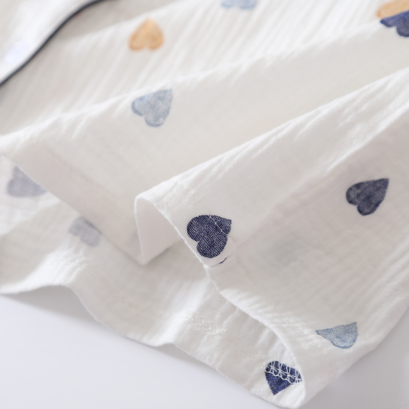 2021japanese summer new ladies cotton gauze short sleeve shorts pajamas suit cute heart-shaped thin section home service suit woman, Black;red
2021japanese summer new ladies cotton gauze short sleeve shorts pajamas suit cute heart-shaped thin section home service suit woman, Black;red