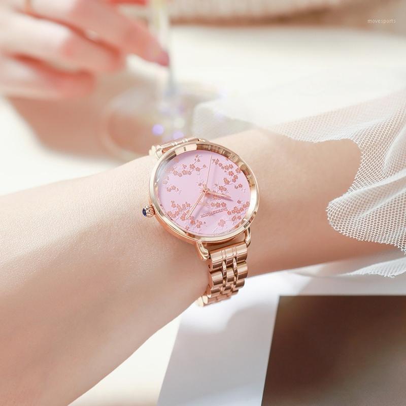 Ladies Luxury 3D Cherry Blossom Series Steel Belt Waterproof Quartz Watch Romantic Women Wristwatches, White
Ladies Luxury 3D Cherry Blossom Series Steel Belt Waterproof Quartz Watch Romantic Women Wristwatches, White