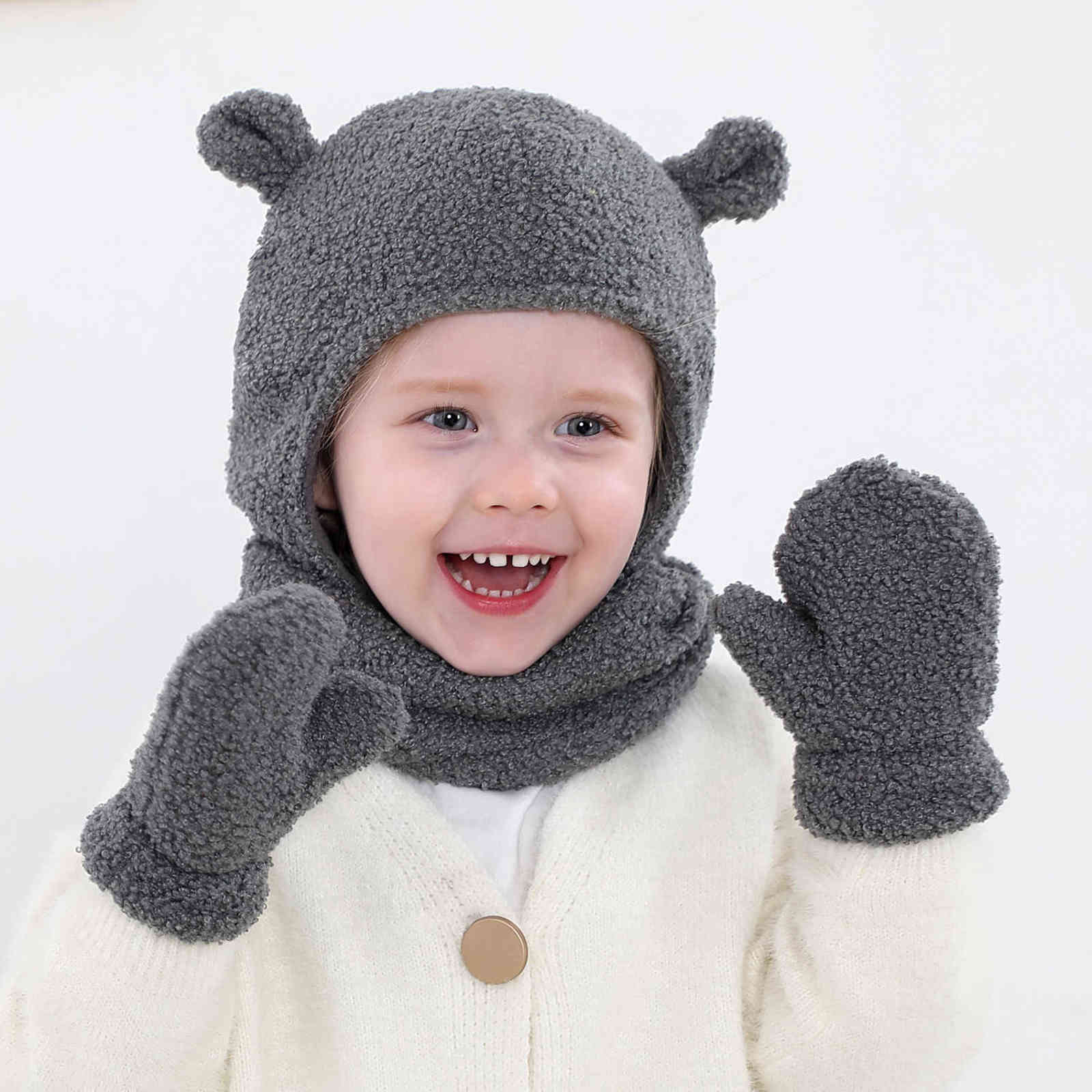 Baby Winter Warm Hat Scarf Gloves Set Kids Velvet Ear Protection Hats for Girls and Boys Children Head Warmer Caps 3pcs Kbh162
Baby Winter Warm Hat Scarf Gloves Set Kids Velvet Ear Protection Hats for Girls and Boys Children Head Warmer Caps 3pcs Kbh162