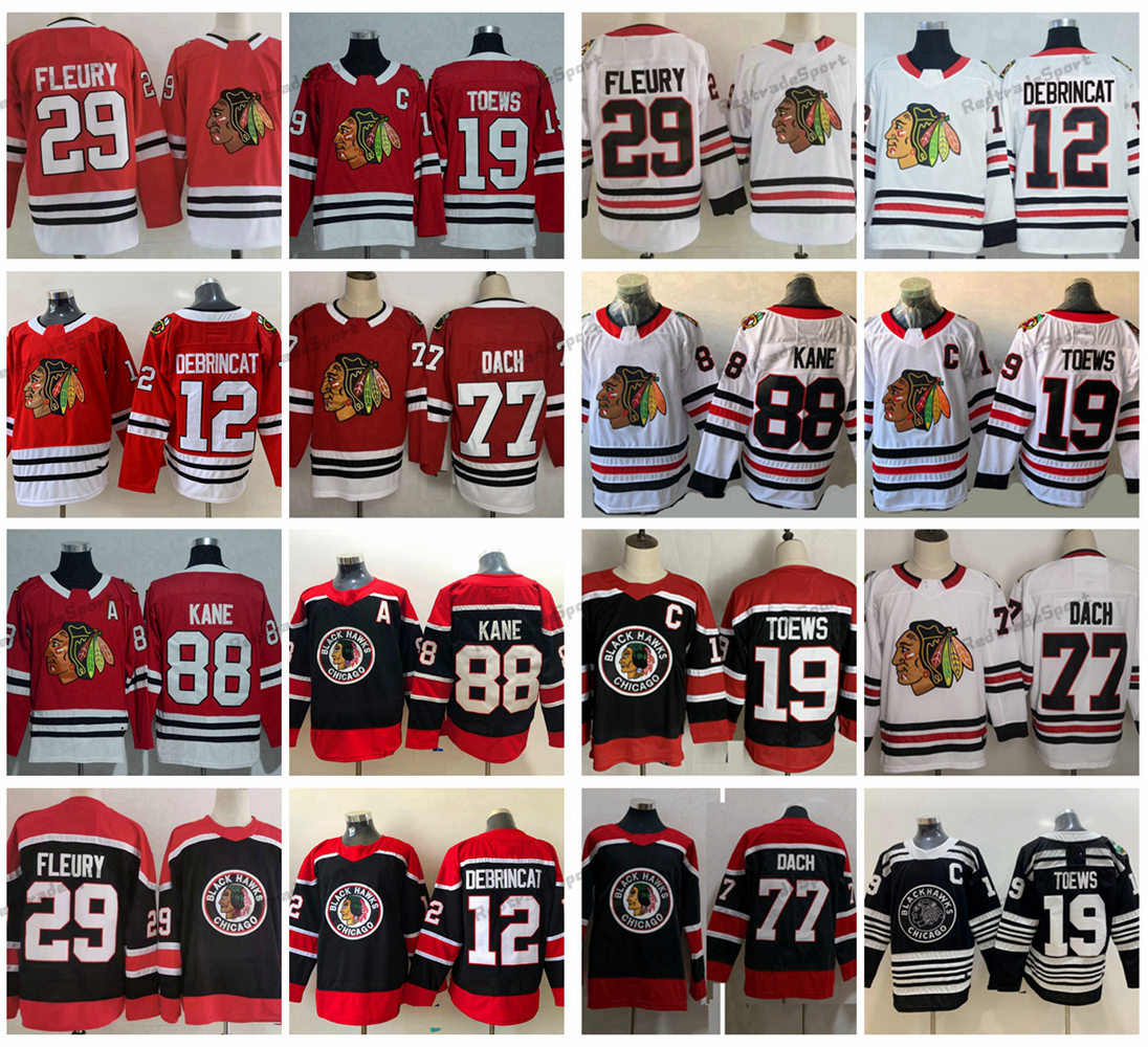 2021 Reverse Retro Chicago Blackhawks Hockey Jerseys 19 Jonathan Toews 88 Patrick Kane 12 Alex DeBrincat 29 Marc-Andre Fleury 77 Kirby Dach, Black;red
2021 Reverse Retro Chicago Blackhawks Hockey Jerseys 19 Jonathan Toews 88 Patrick Kane 12 Alex DeBrincat 29 Marc-Andre Fleury 77 Kirby Dach, Black;red