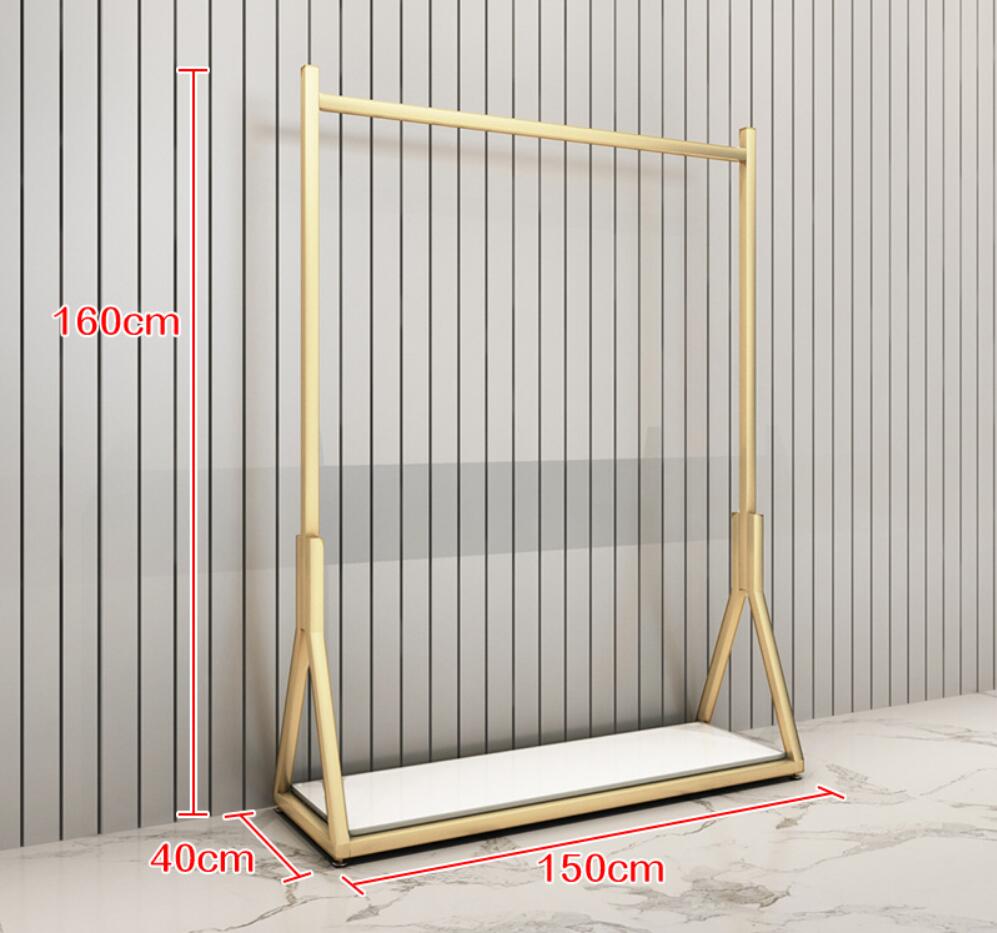 Clothing store display racks Commercial Furniture floor type men's and women's cloth shop side hanging clothes rack combination