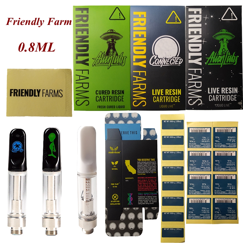 Friendly Farm Empty Vape Pen Cartridges Atomizers 0.8ml Carts Vapes Cartridge Packaging Glass Tank 510 Oil Vaporizer Wax E Cigarette Newest Package
Friendly Farm Empty Vape Pen Cartridges Atomizers 0.8ml Carts Vapes Cartridge Packaging Glass Tank 510 Oil Vaporizer Wax E Cigarette Newest Package