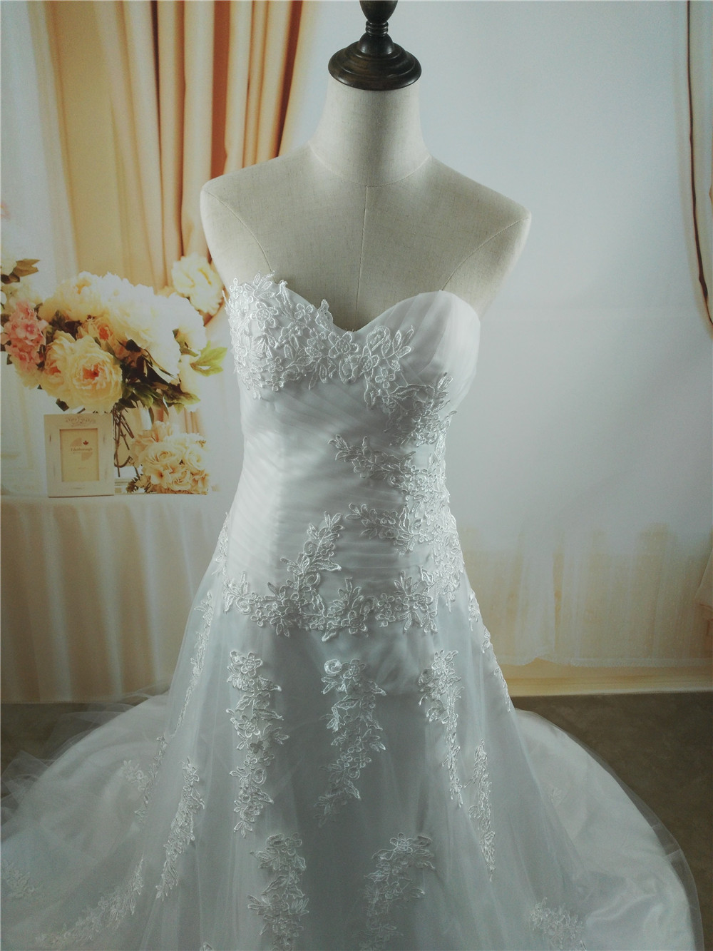 ZJ9137 2021 White Ivory Dress Mermaid Backless for Women Sweetheart White Lace Bridel Dresses Plus Size