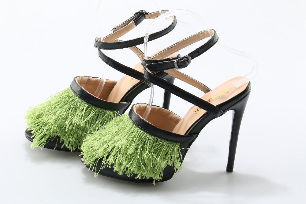 Summer Women Green/Red Tassel Fringed Layer Peep Toe Buckle Thin Heels Party Sandals Wedding Shoes 43, Black
Summer Women Green/Red Tassel Fringed Layer Peep Toe Buckle Thin Heels Party Sandals Wedding Shoes 43, Black