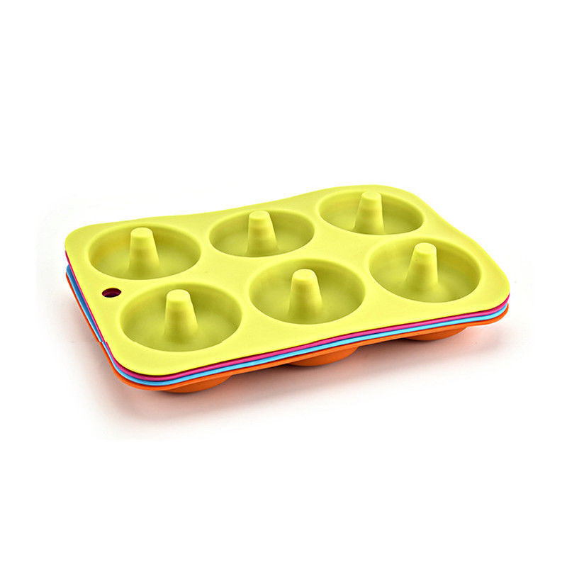 6-cavity silicone donut pan-cooked meal mould non-stick food mold dishwasher decoration reusable kitchen accessories