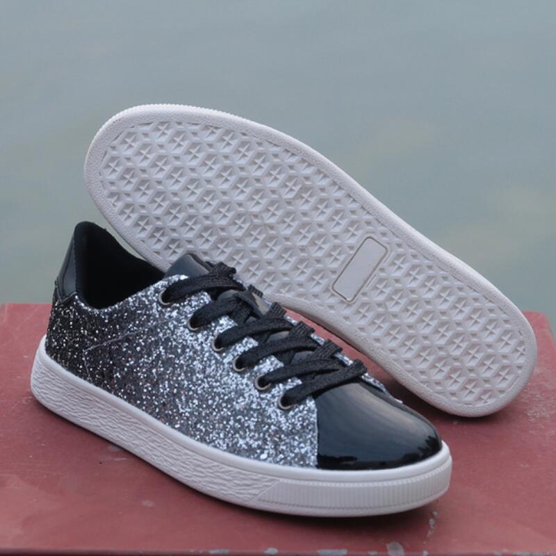 European station big size women's board shoe spring fashionable color glitter is recreational low help zapatillas hombre C1, Silver
European station big size women's board shoe spring fashionable color glitter is recreational low help zapatillas hombre C1, Silver