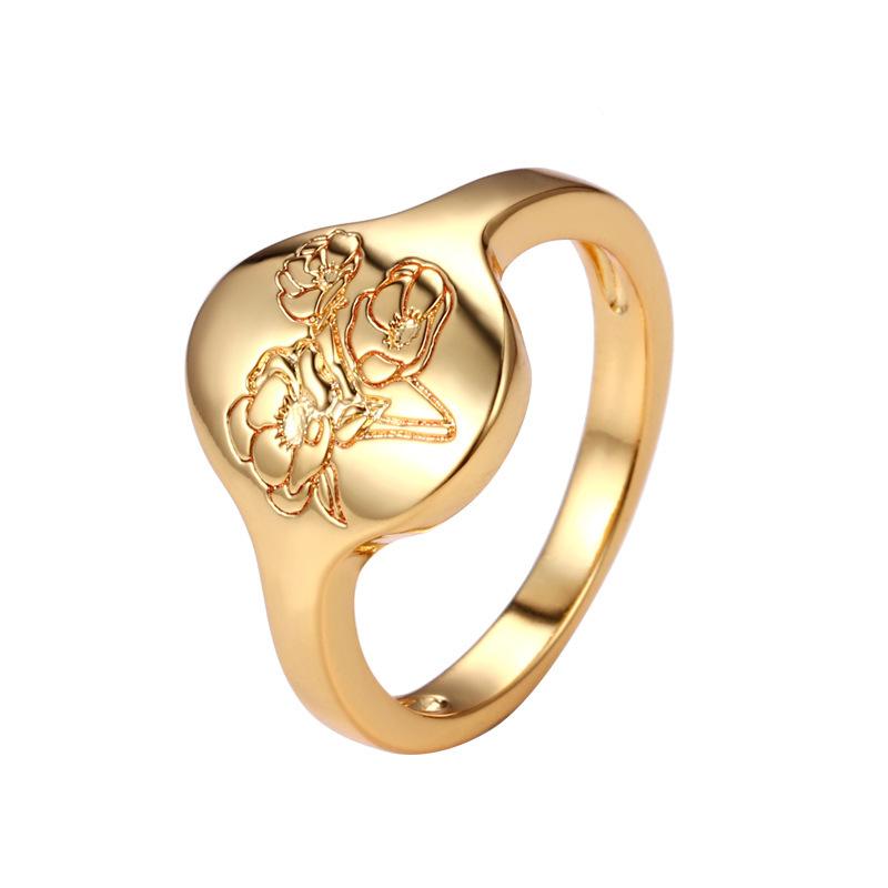 Cluster Rings Handmade Flower Signet Minimalist Statement With Botanical Engraved Delicate Gold Color Personality Jewelry KAR249, Golden;silver
Cluster Rings Handmade Flower Signet Minimalist Statement With Botanical Engraved Delicate Gold Color Personality Jewelry KAR249, Golden;silver