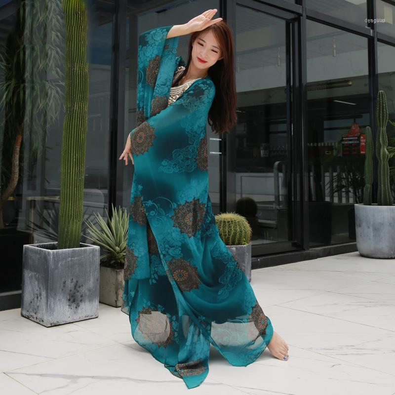 Women Dance Wear Belly Clothes Beaded Kaftan Dress Chiffon Traditional Khaleeji Thobe Dresses Tie-dyed Pattern1, Blue
Women Dance Wear Belly Clothes Beaded Kaftan Dress Chiffon Traditional Khaleeji Thobe Dresses Tie-dyed Pattern1, Blue