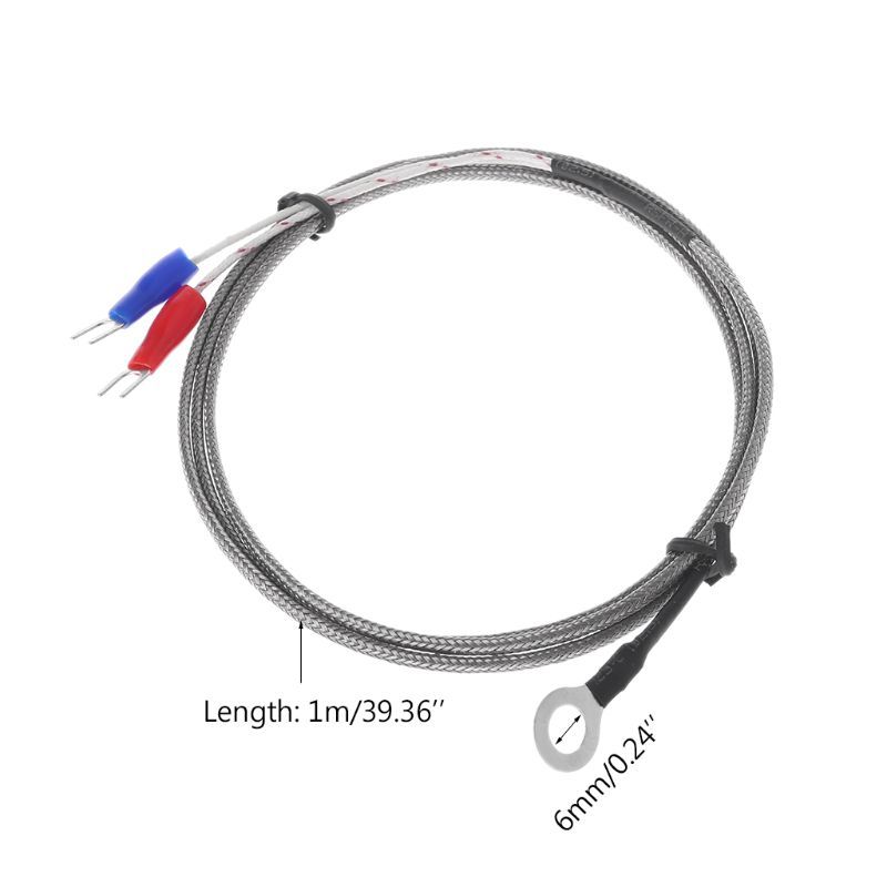 6mm Gat Washing machine K Type Thermocouple Temperature Probe 1M Cable for Industrial Temperature Controller