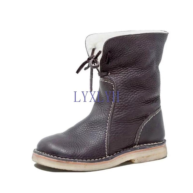 Boots Shoes Ladies Calf-Boots Lace-Up Female Flat Plus-Size Winter Women Solid Sewing Mid Keep-Warm Outwear 2022, Black
Boots Shoes Ladies Calf-Boots Lace-Up Female Flat Plus-Size Winter Women Solid Sewing Mid Keep-Warm Outwear 2022, Black