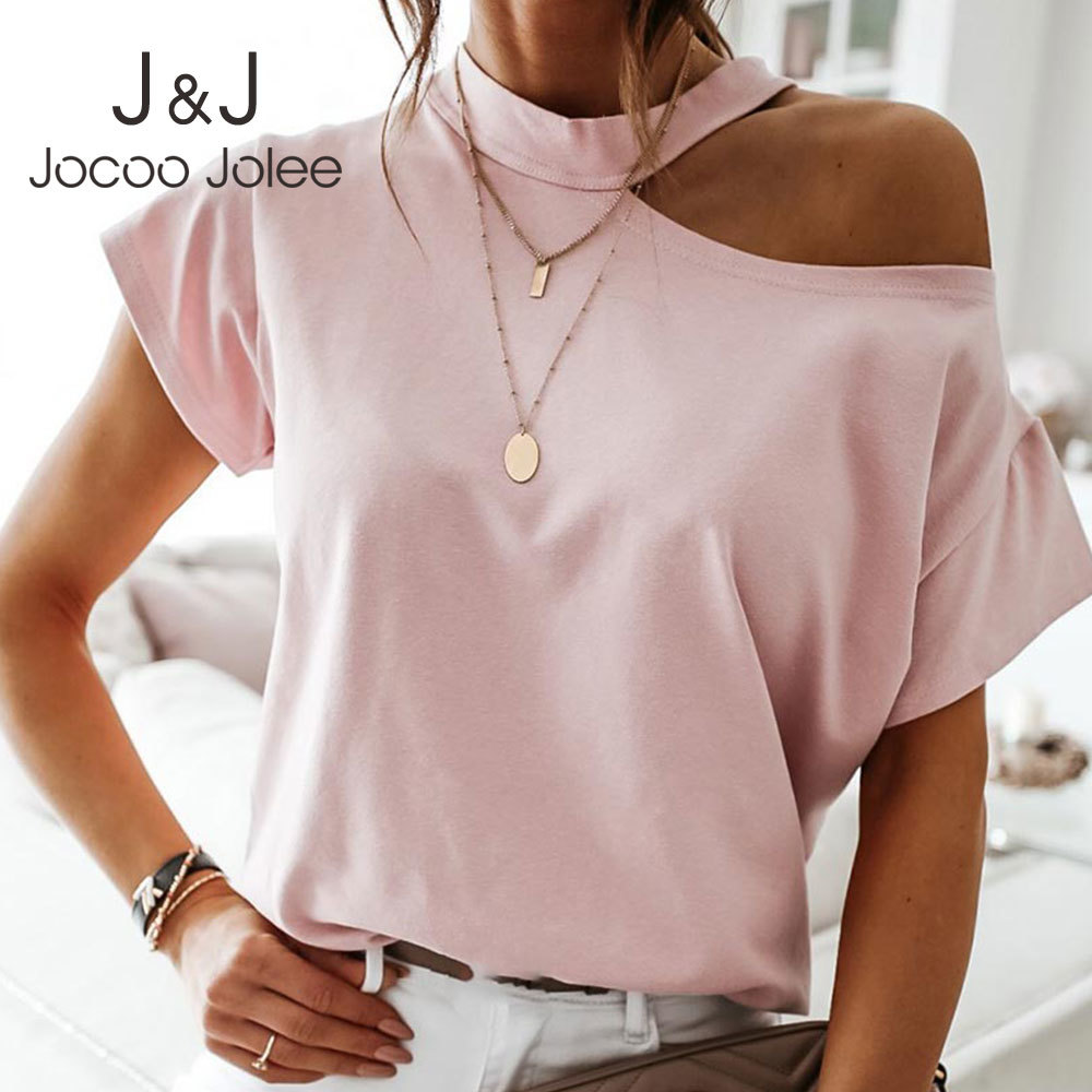 Jocoo Jolee Summer Casual Halter Neck Loose Shirt Sexy Hollow Out Blouse Simple Short Sleeve T Shirt Solid Streetwear Tops 210518, Black
Jocoo Jolee Summer Casual Halter Neck Loose Shirt Sexy Hollow Out Blouse Simple Short Sleeve T Shirt Solid Streetwear Tops 210518, Black