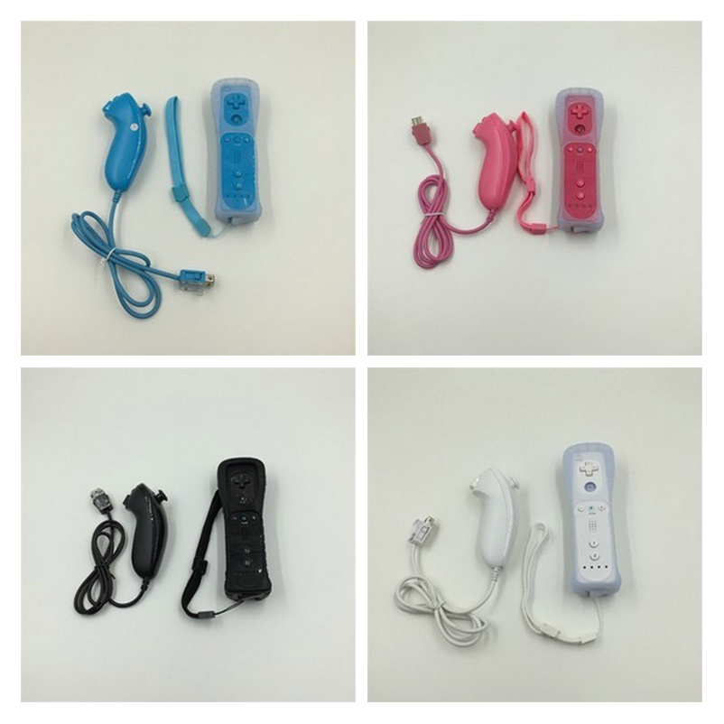 

Newest 2 in 1 Retail Built in Motion Plus Remote and Nunchuck Controller for Nintendo Wii games 100% compatible