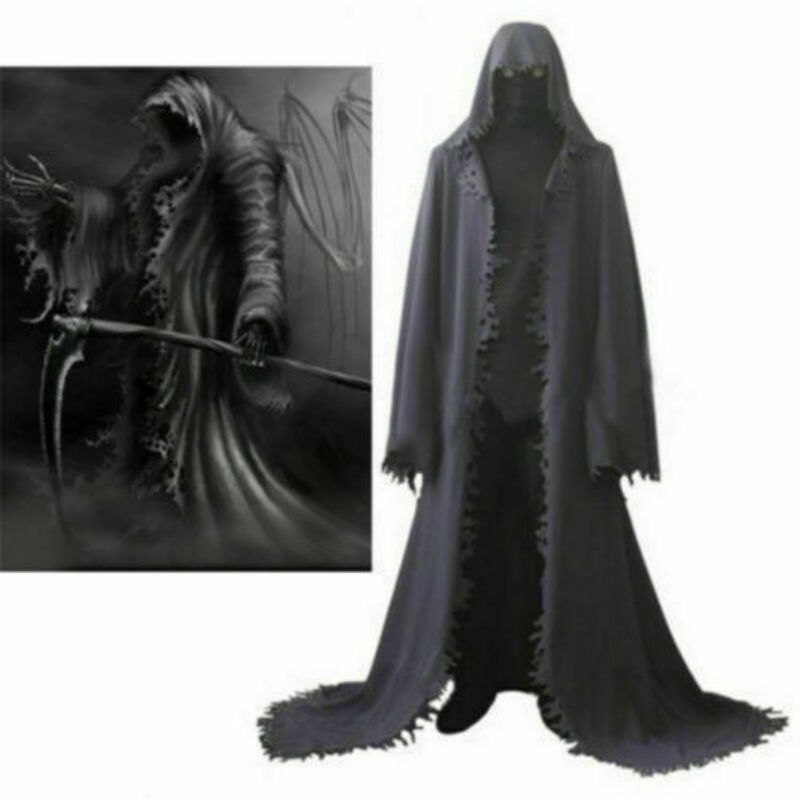 Grim Reaper Cosplay Costume Cloak Full Set Mask Halloween Custom Made Unisex New, Photo color
Grim Reaper Cosplay Costume Cloak Full Set Mask Halloween Custom Made Unisex New, Photo color