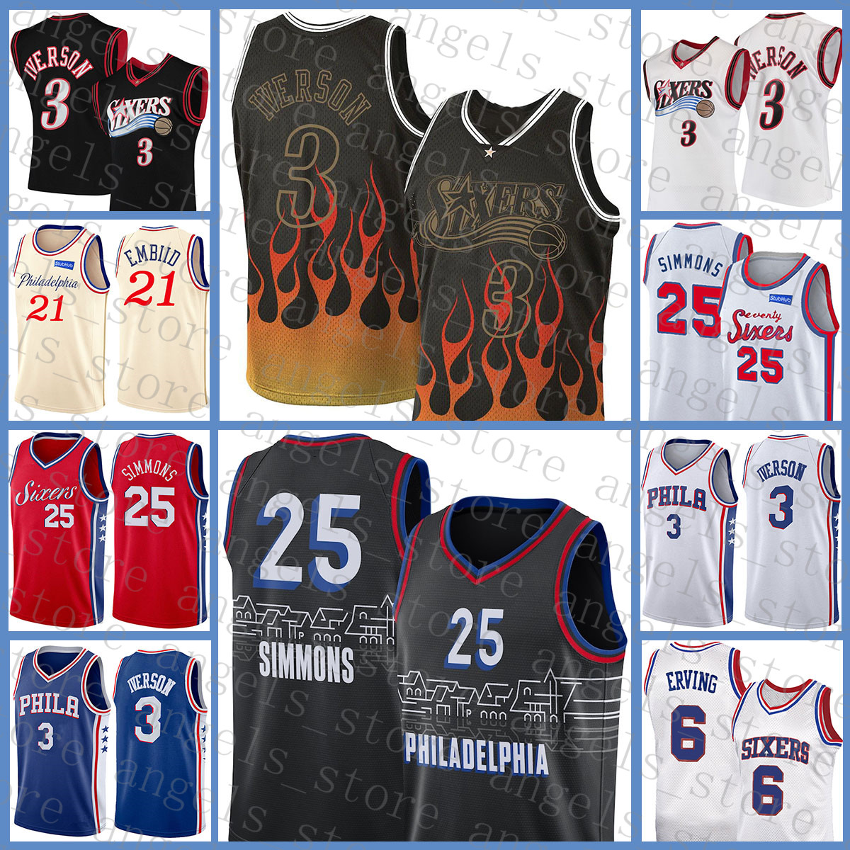 2021 New Philadelphia 76er jersey Basketball Jersey Allen 3 Iverson Mens Joel 21 Embiid Mesh Retro Ben 25 Simmons Black Contrast Color Blue Orange, Jersey-76ren
2021 New Philadelphia 76er jersey Basketball Jersey Allen 3 Iverson Mens Joel 21 Embiid Mesh Retro Ben 25 Simmons Black Contrast Color Blue Orange, Jersey-76ren
