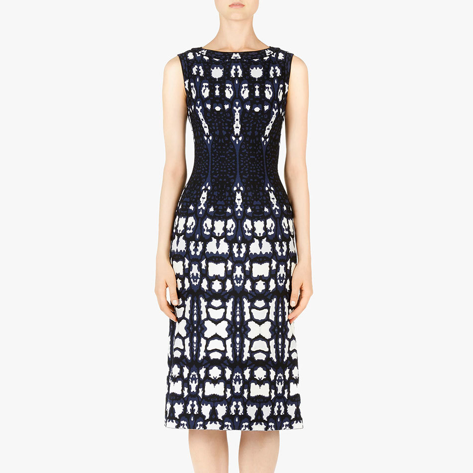 Free Elegant Embroidered Knit Dress Women O-neck Sleeveless Bodycon Club Evening Party es Vestidos 210524