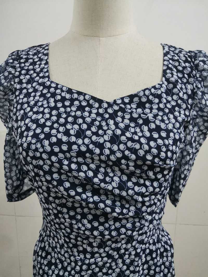 jurken zomer summer dress Elegant maxi Dress cherries Print Dresses Vestidos robe femme sukienki letnie Boho Beach Dress 210630