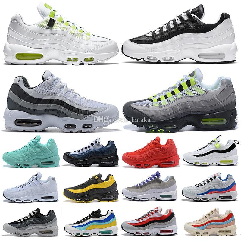Running Shoes 95 Pack Yin Yang Triple Black White Neon 95S Mens Womens Trainers…