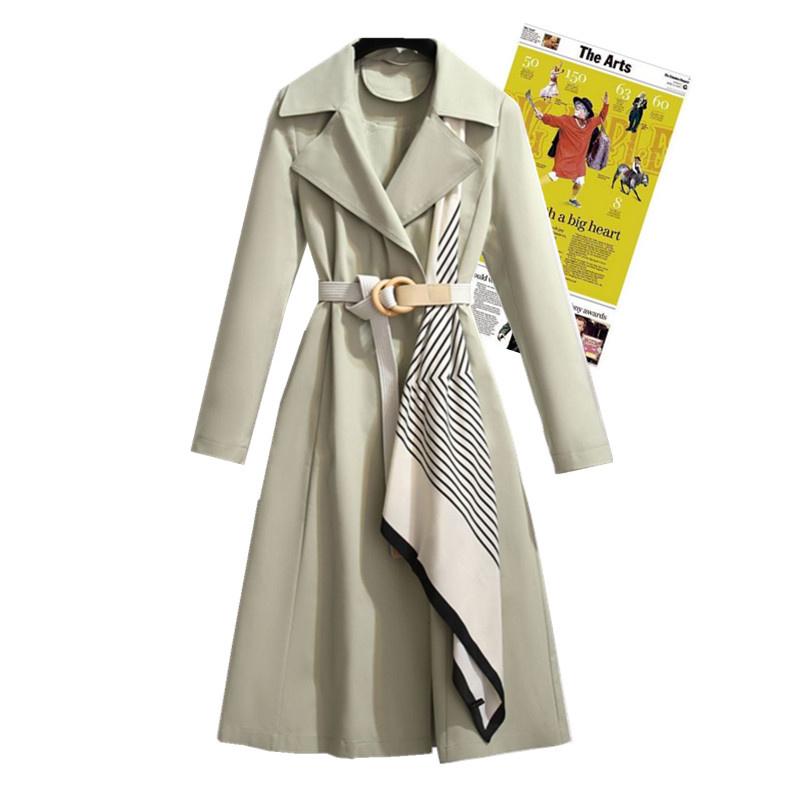 Women's Trench Coats Windbreaker 2021 Autumn Mid-length Single-layer European Full Sleeve Adjustable Waist Slim Coat, Black
Women's Trench Coats Windbreaker 2021 Autumn Mid-length Single-layer European Full Sleeve Adjustable Waist Slim Coat, Black