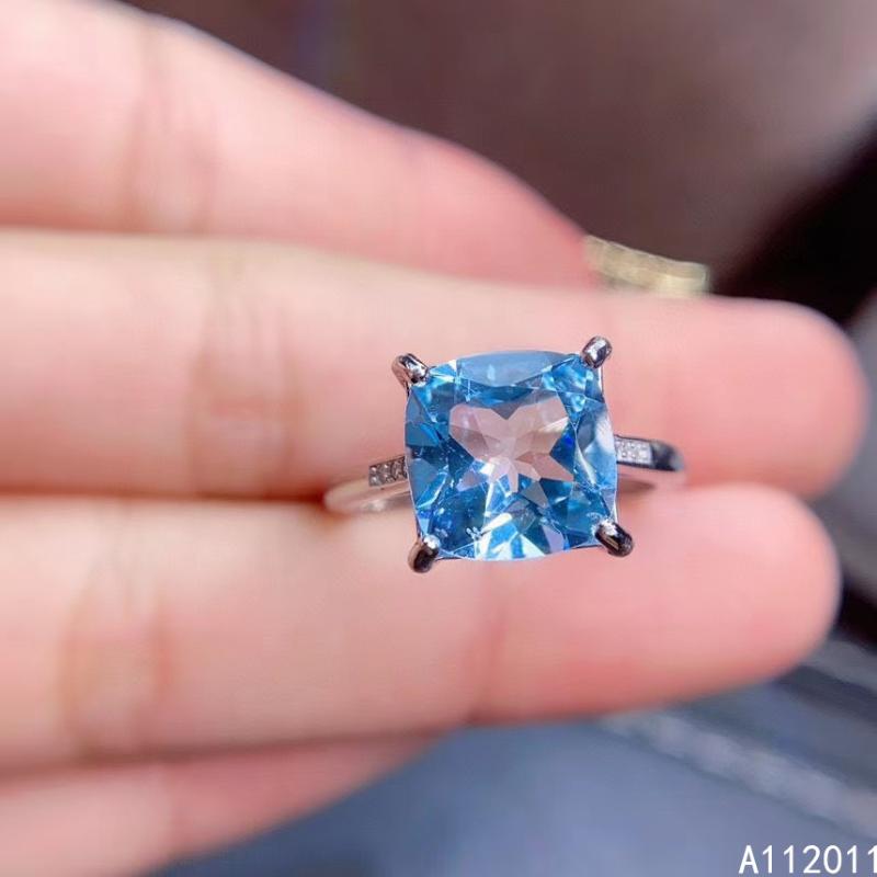 Fine Jewelry 925 Sterling Silver Inlaid Natural Blue Topaz Elegant Adjustable Female Ring Support Test Cluster Rings
Fine Jewelry 925 Sterling Silver Inlaid Natural Blue Topaz Elegant Adjustable Female Ring Support Test Cluster Rings